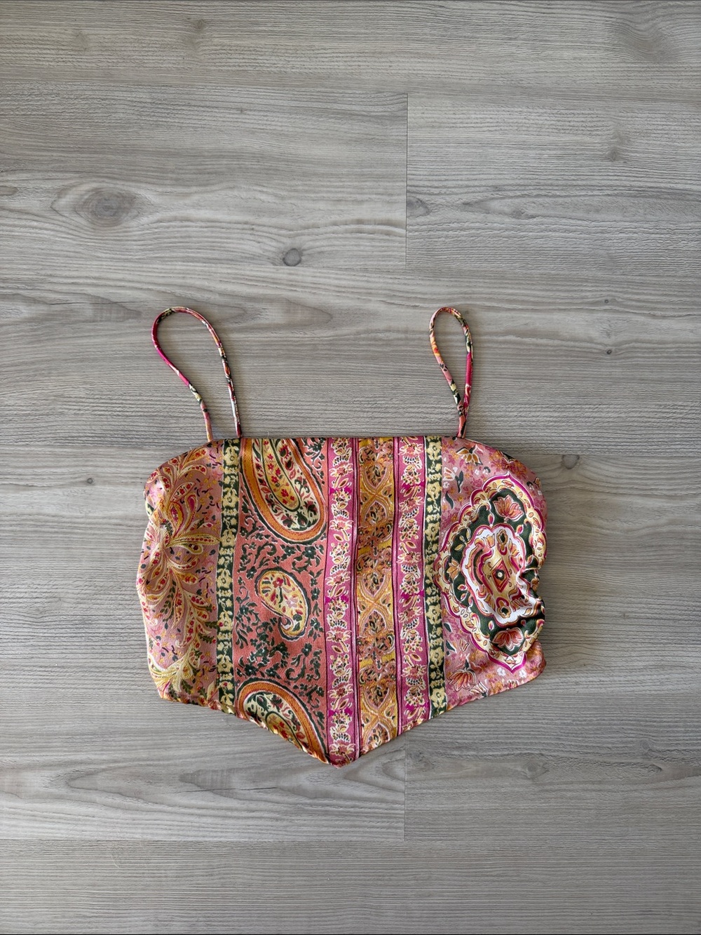 By Together Paisley Satin Tank Top